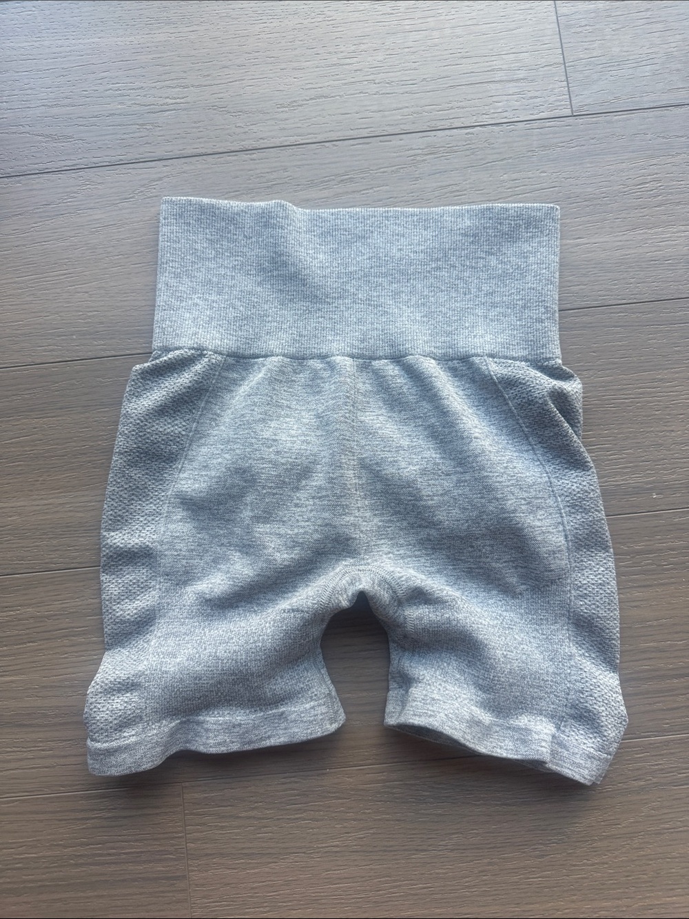 Gray High-Waist Bike Shorts